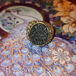 Adjustable Fools Gold Ring